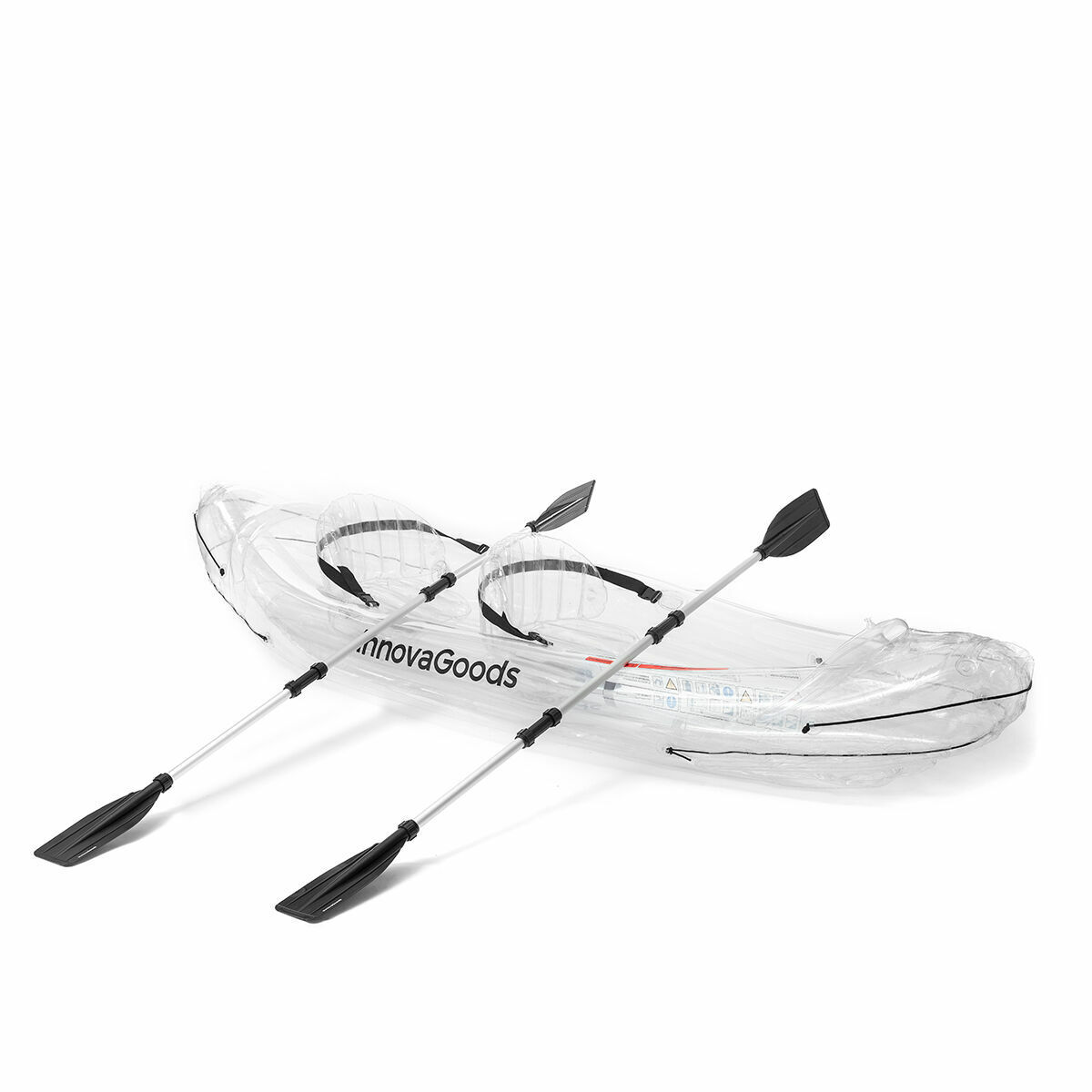 Oppustelig gennemsigtig kajak med tilbehør InnovaGoods 2 steder 312 cm (Refurbished B)