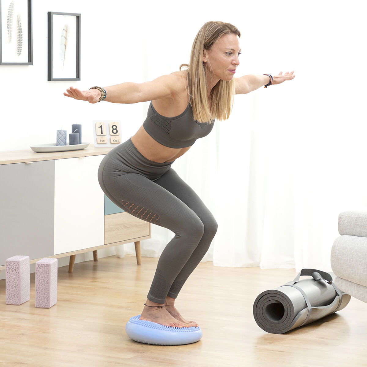 Balancepude med luftpumpe Cushport InnovaGoods