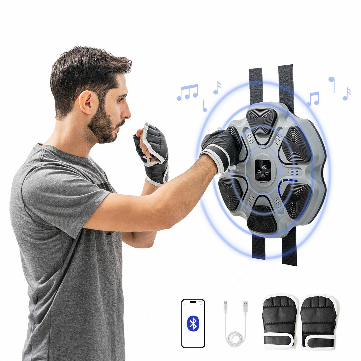 Genopladelig Boksemaskine med Musik – InnovaGoods